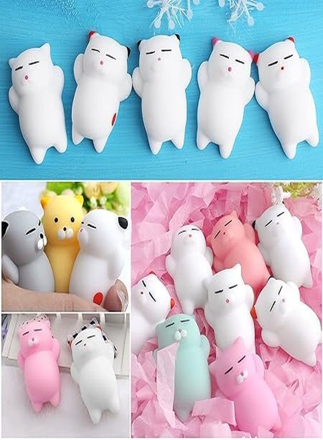 ANAB GI ألعاب ANAB GI Kawaii Mochi Squishy Toys - ألعاب حيوانات صغيرة لتخفيف التوتر، هدايا مثالية لحفلات أعياد ميلاد الأطفال (قطط، عبوة من 5 قطع) - Image 4